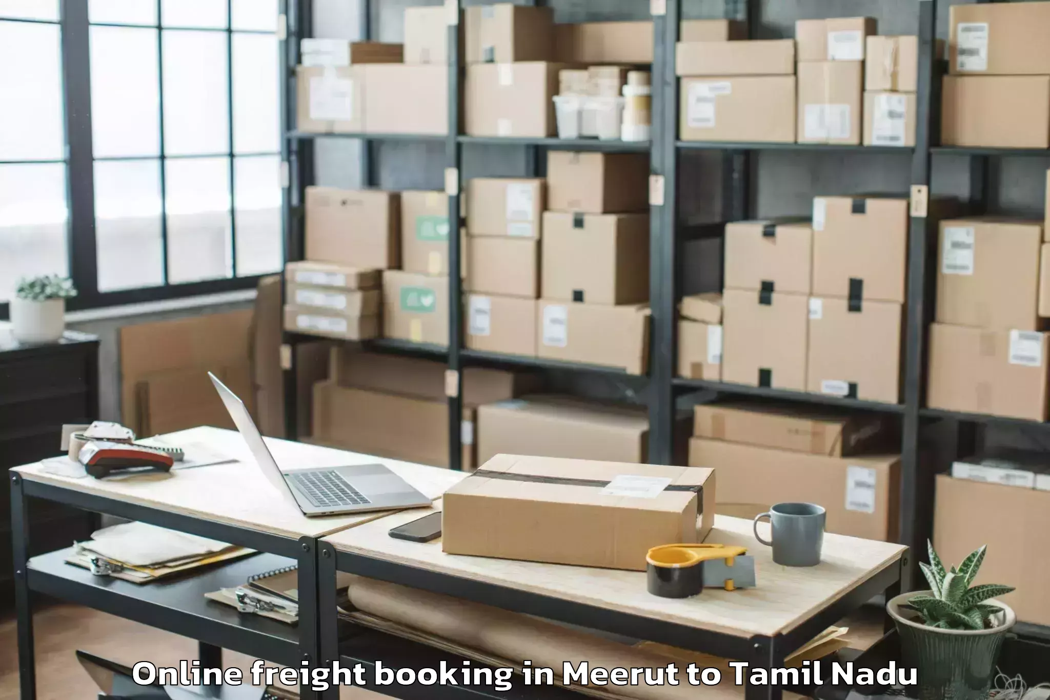 Affordable Meerut to Minjur Online Freight Booking